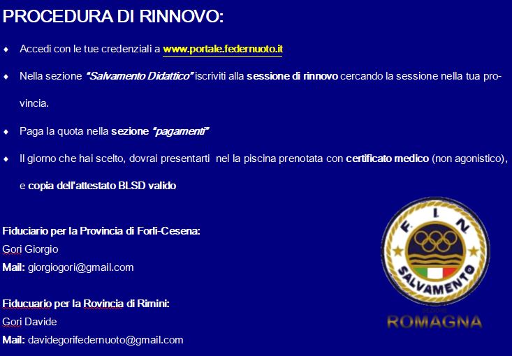 Riepilogo rinnovo